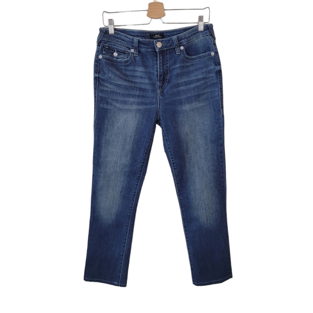 TRUE RELIGION Blue Billie Mid Rise Straight Jeans Size 31 Hemmed
